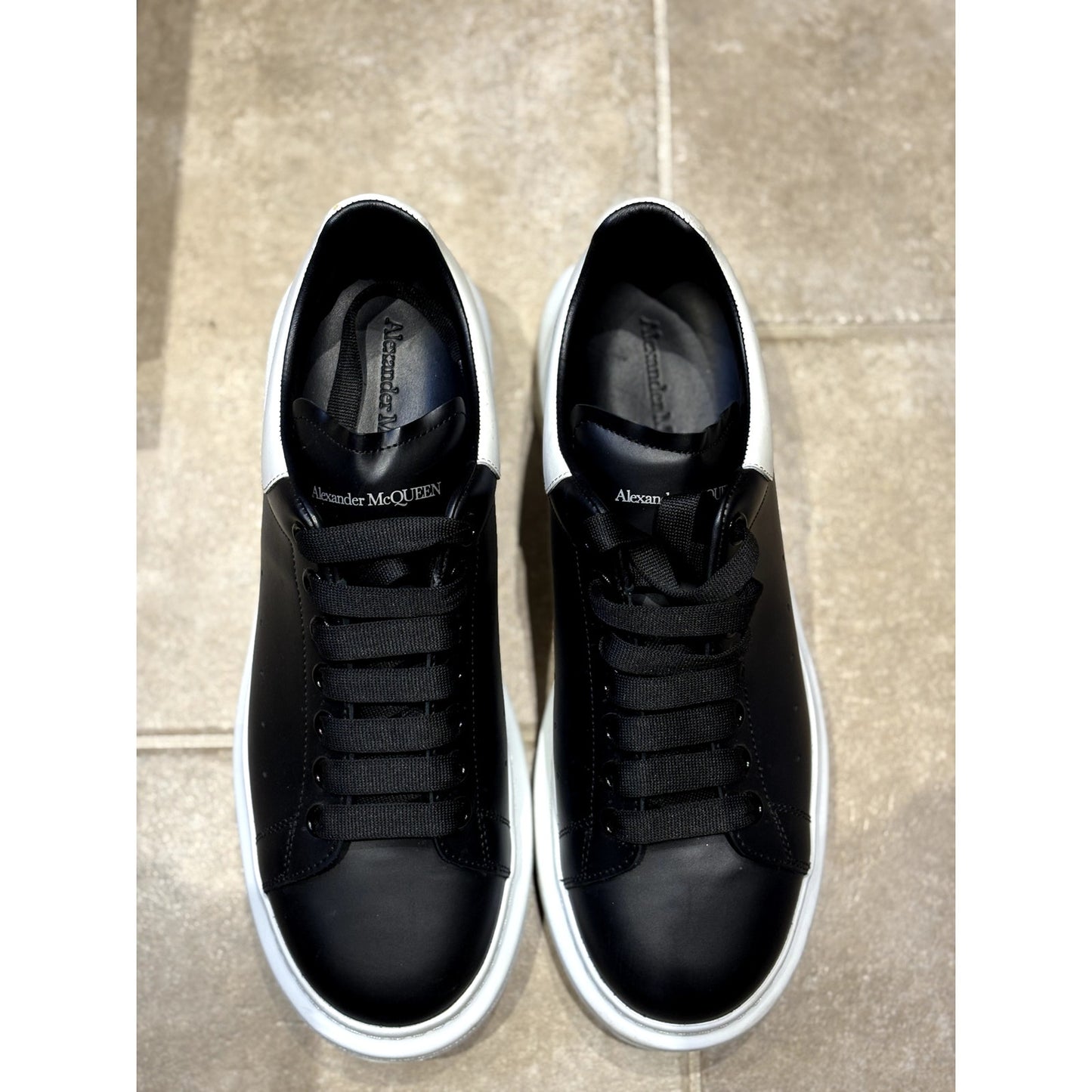 Size 10 - Alexander McQueen Oversized Sneakers Black / White