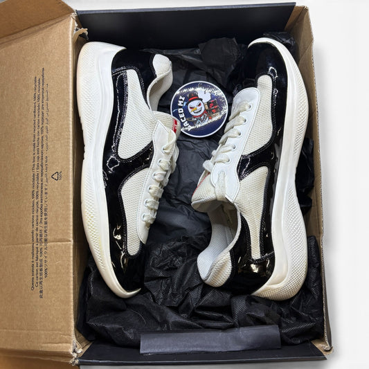 Prada America's Cup Sneakers Black White | Size 9.5UK