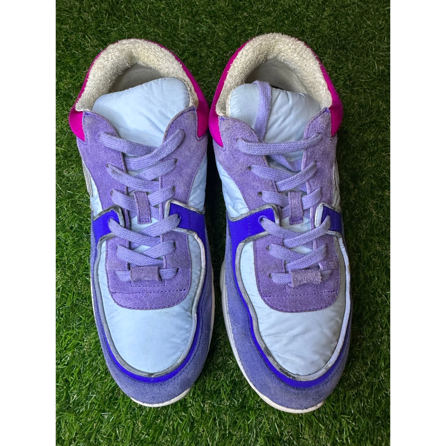 Chanel Interlocking CC Logo Nylon Sneakers | 9 Women's