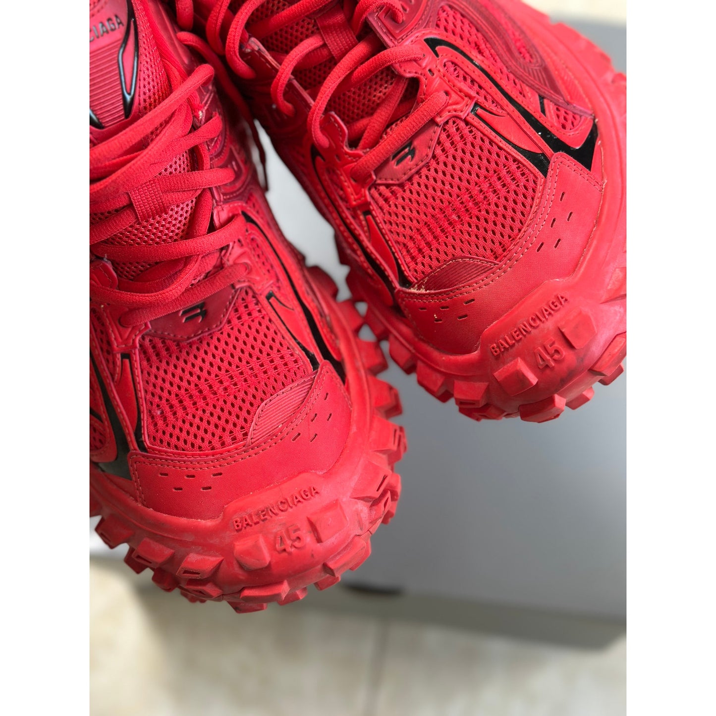 Size 12 - Balenciaga Defender Red Sneakers