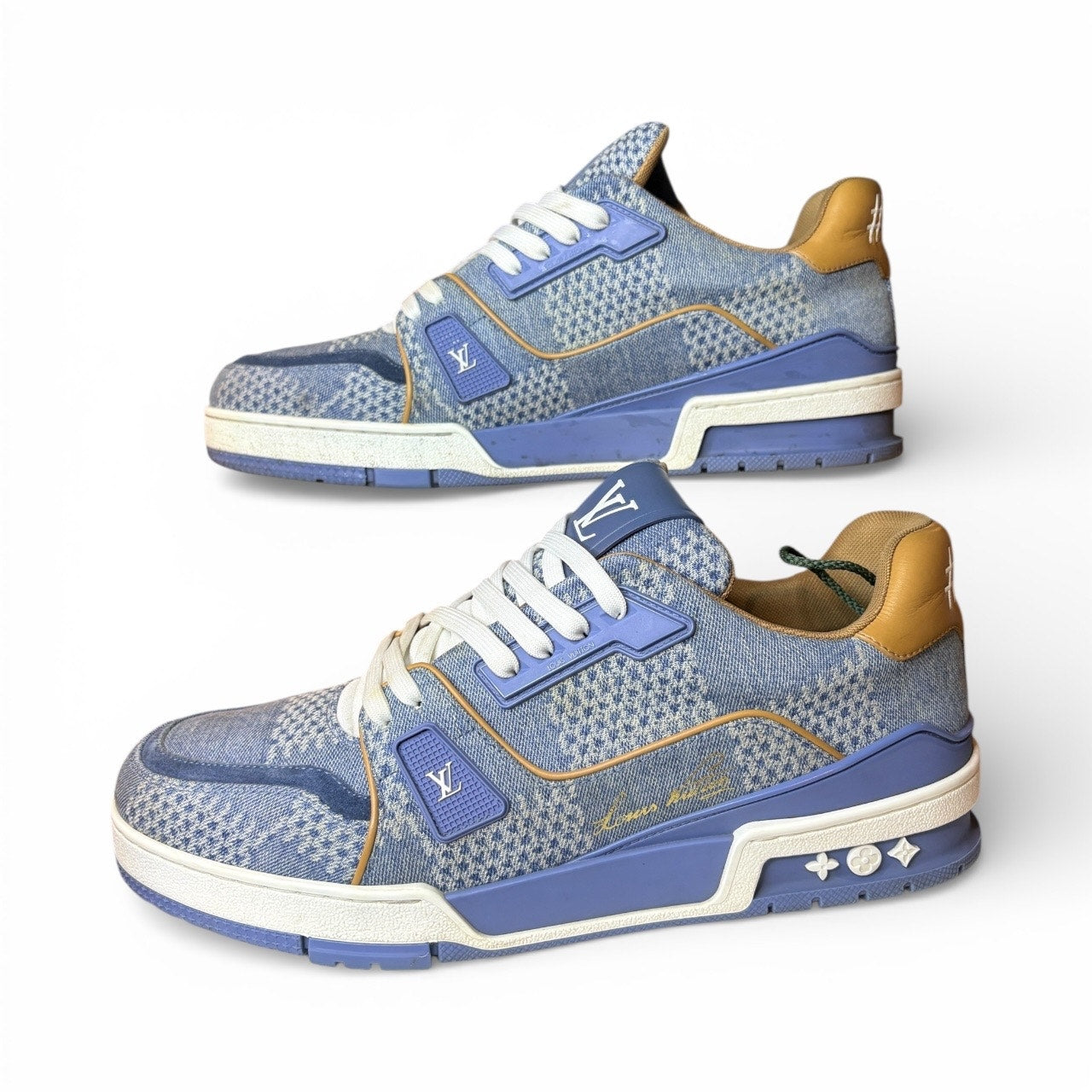 Louis Vuitton Trainer Blue Damier 3D Denim Virgil #54 | 8LV
