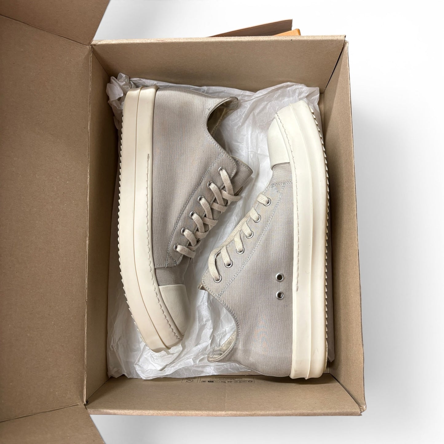Rick Owens DRKSHDW Canvas Grey Sneakers | Size 43(10)