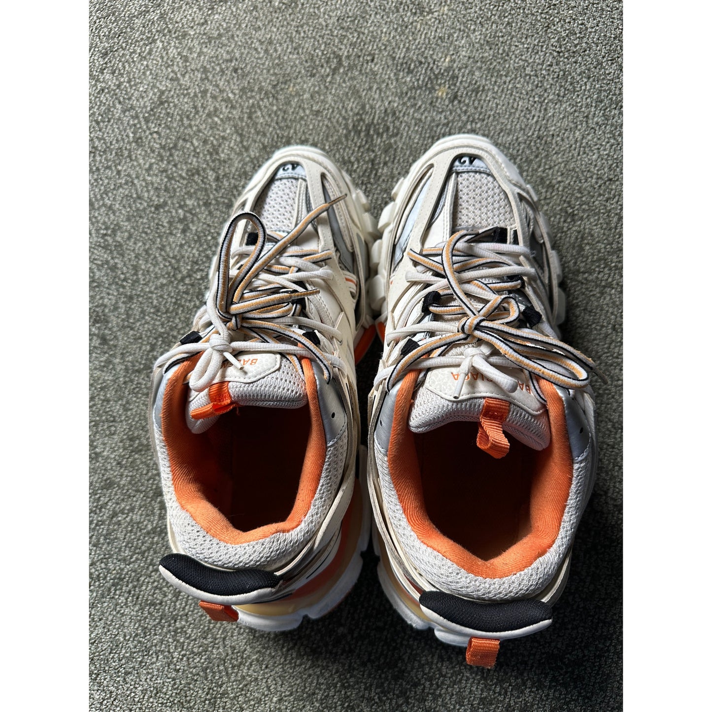 Size 9 - Balenciaga Track 'Orange White' Sneakers