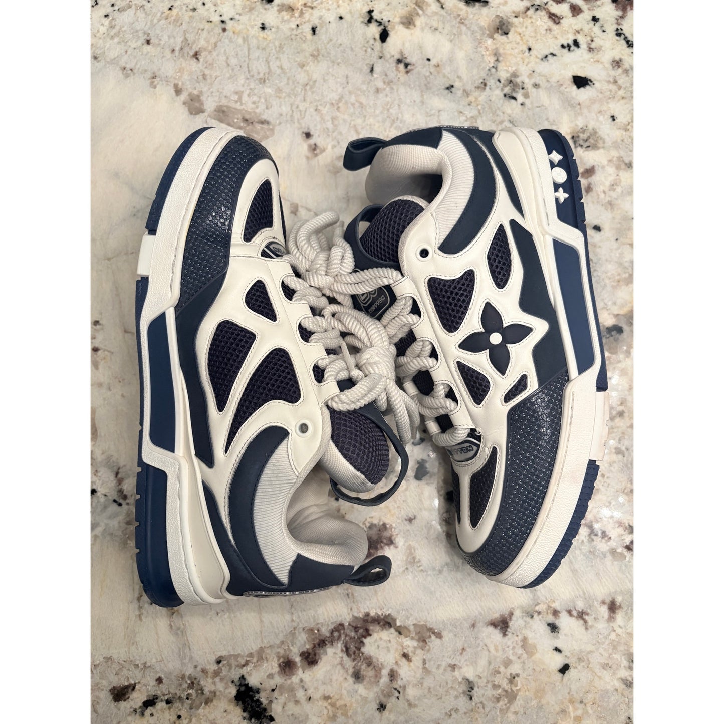 Louis Vuitton Navy Blue Skate Sneakers | Size 8LV