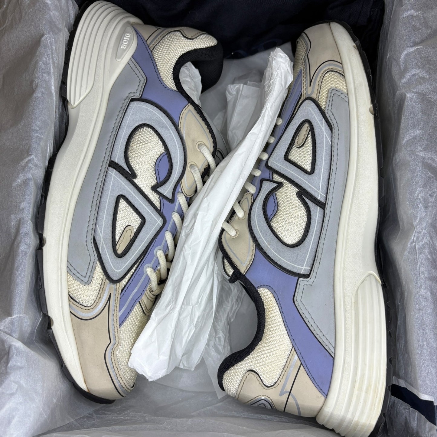 Dior B30 Blue Tan Grey Sneakers | Size 45(12US)