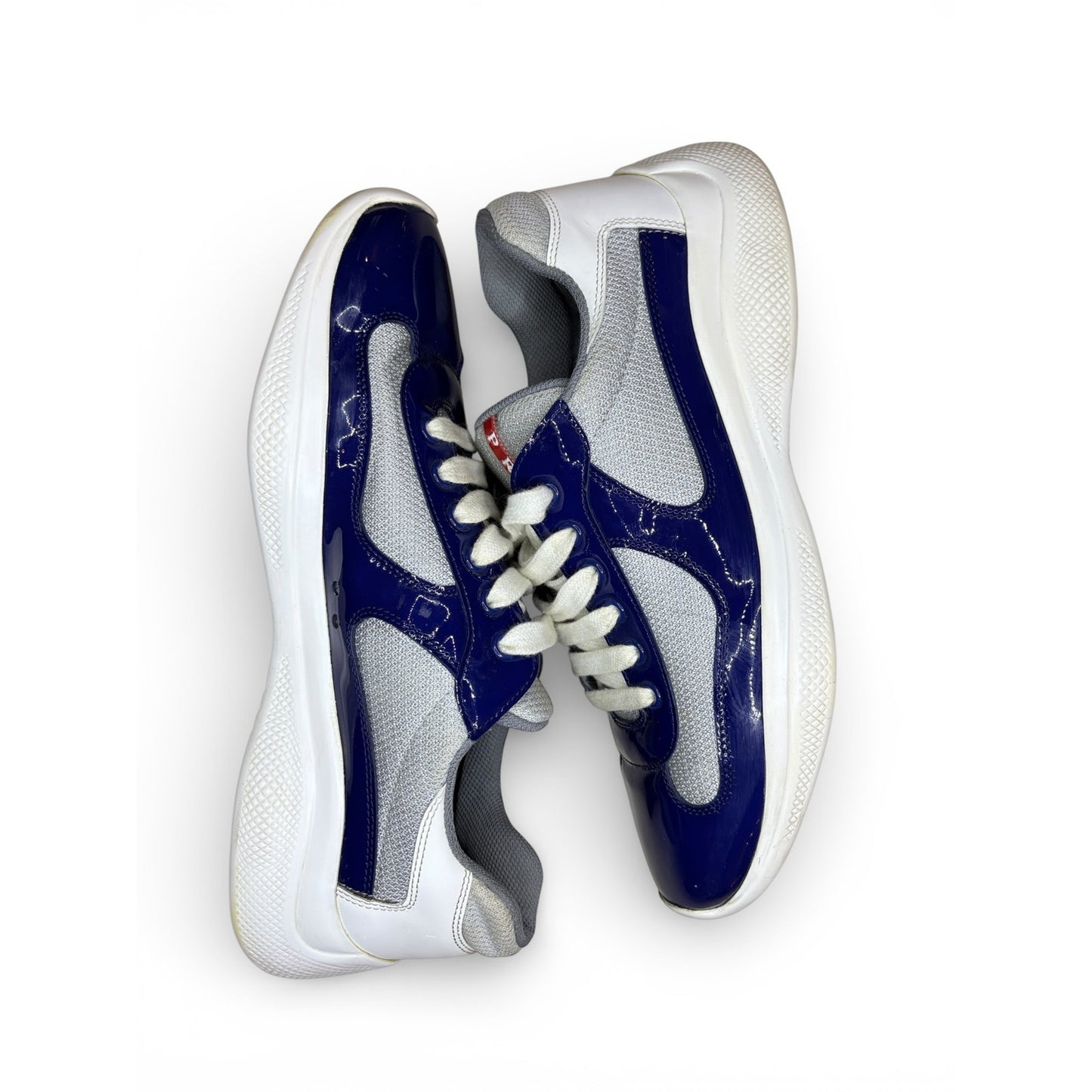 Prada America's Cup Sneakers Blue Grey White | Size 7.5Uk