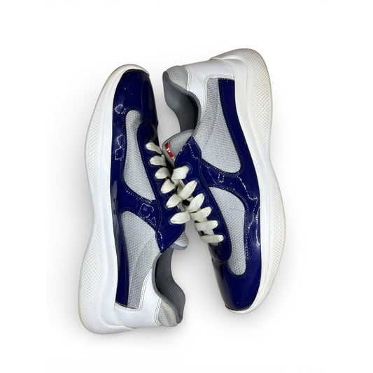 Prada America's Cup Sneakers Blue Grey White | Size 7.5Uk