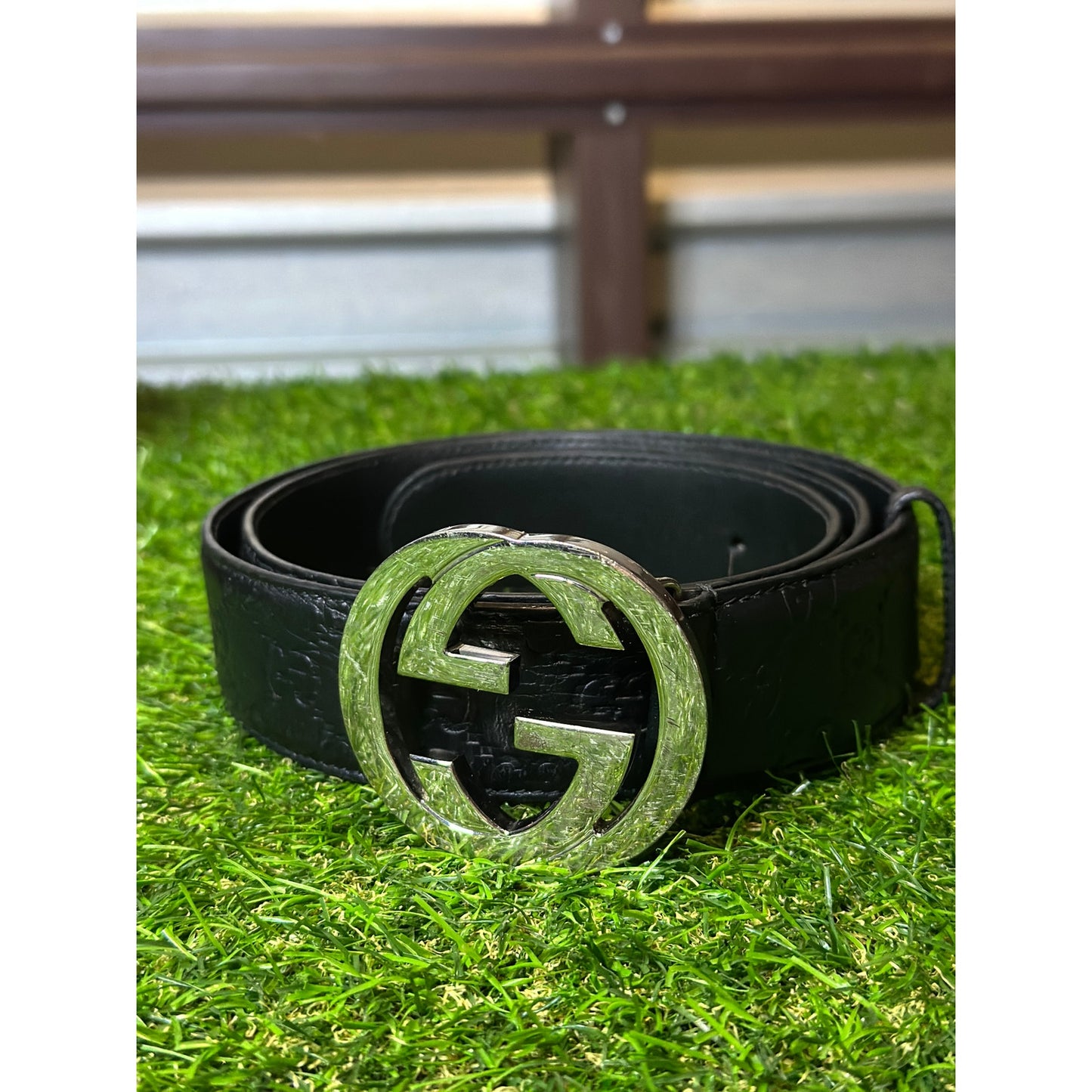 Gucci Monogram GG Black Belt