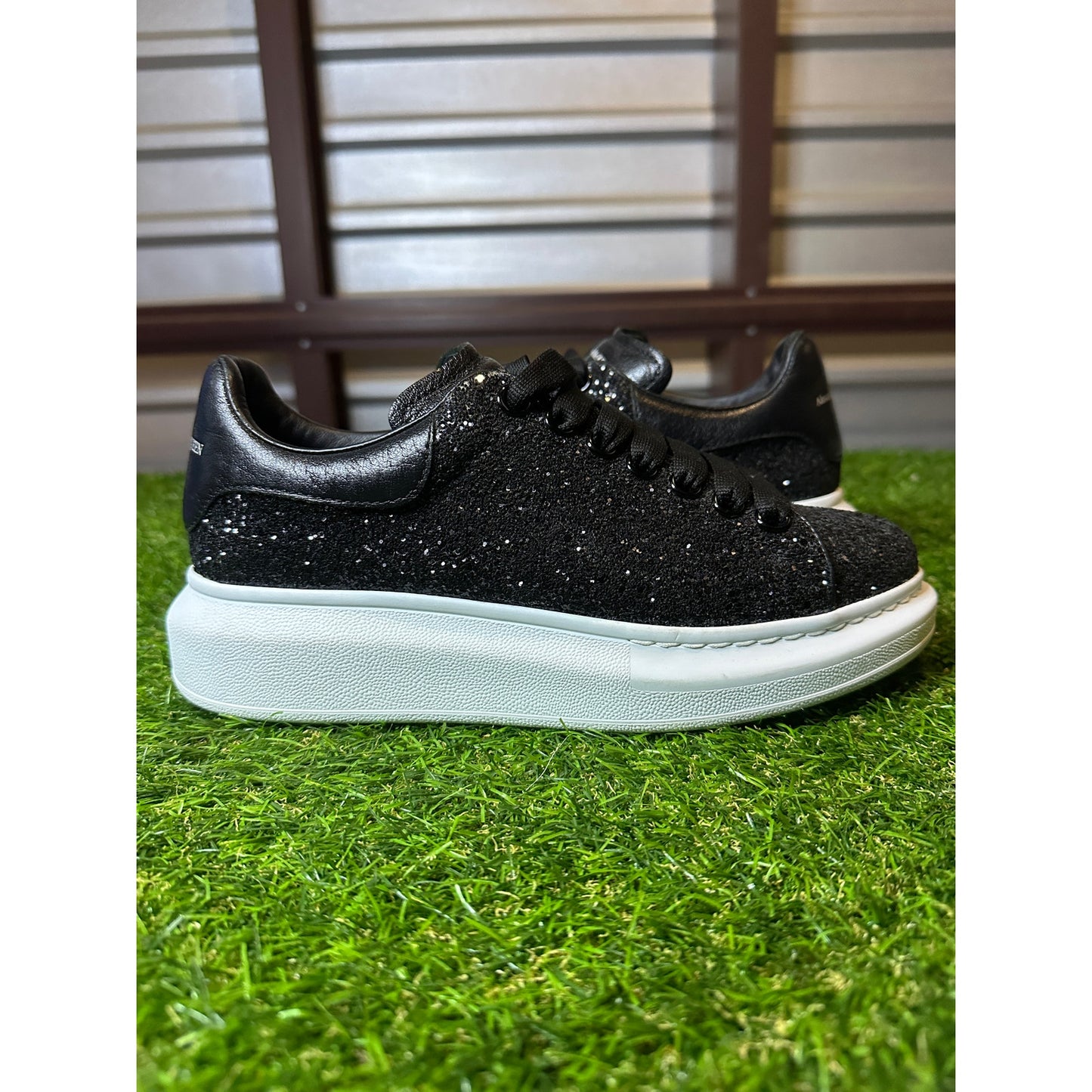 Alexander McQueen Wmns Sneaker 'Black White Glitter' | SZ 8W
