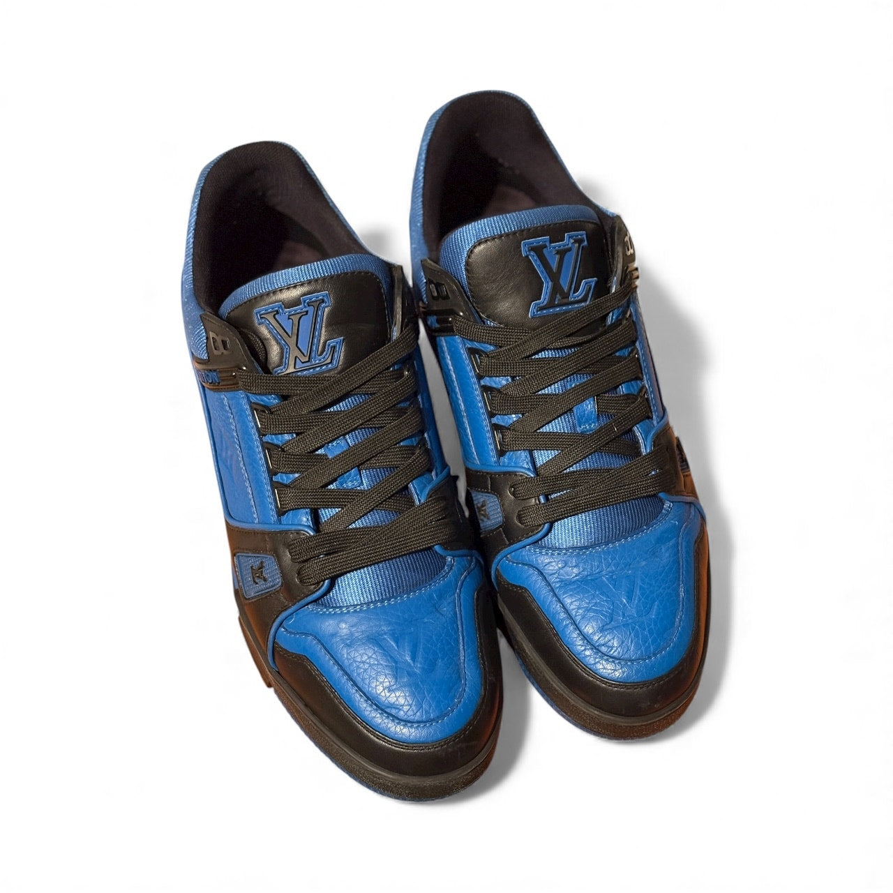 Louis Vuitton LV Trainer Black & Royal Blue Sneakers | LV8.5