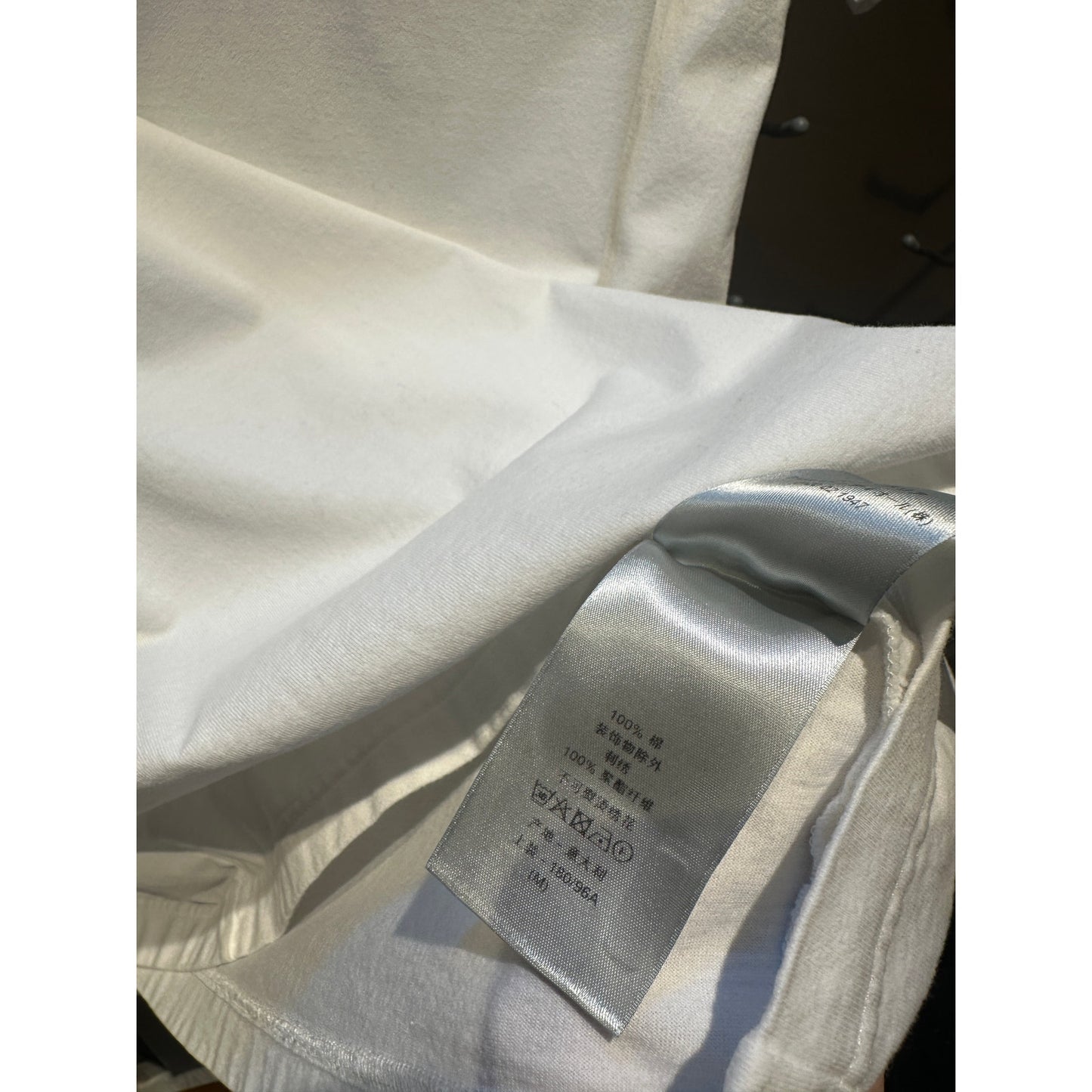 Size Medium - Christian Dior 1947 White Grey Embroidered Tee