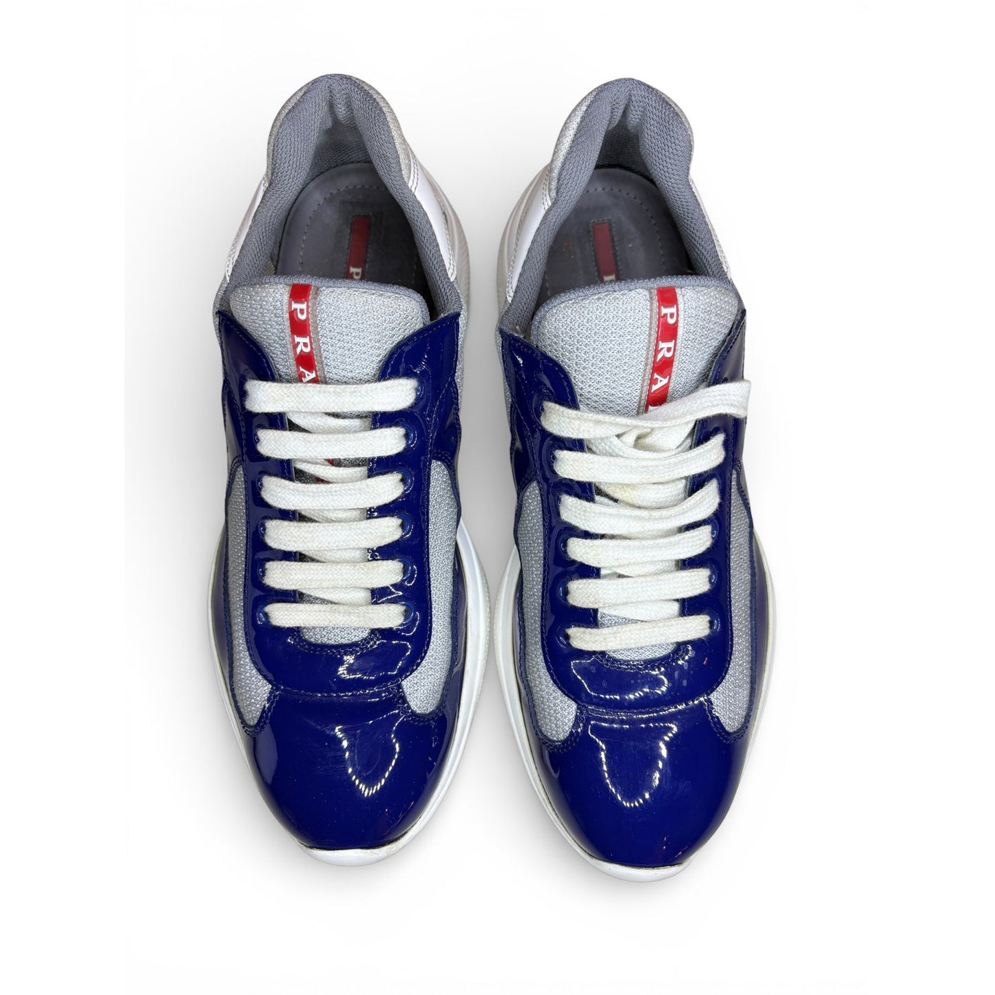 Prada America's Cup Sneakers Blue Grey White | Size 7.5Uk
