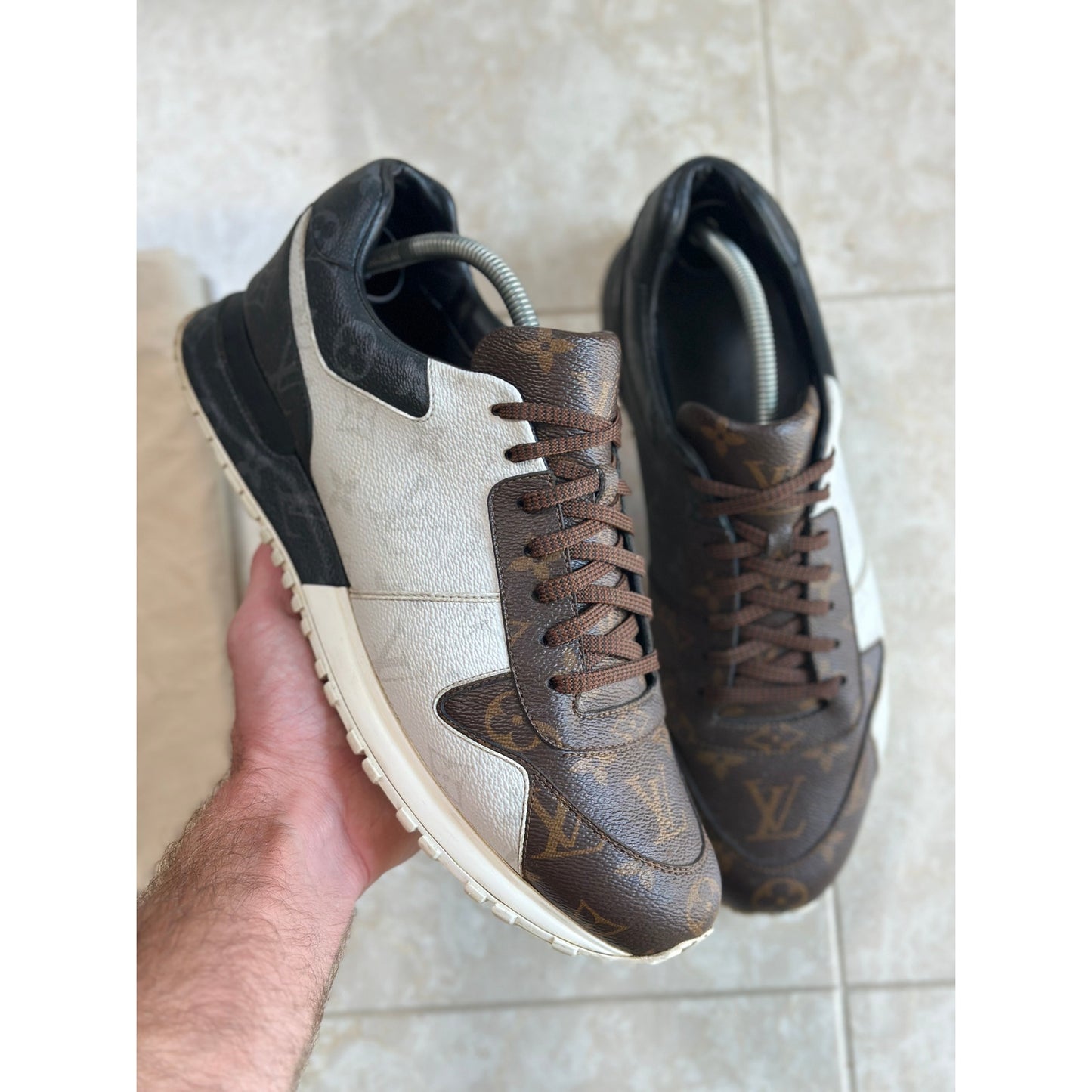 Louis Vuitton Runaway Tri-Color Black Brown White Trainers