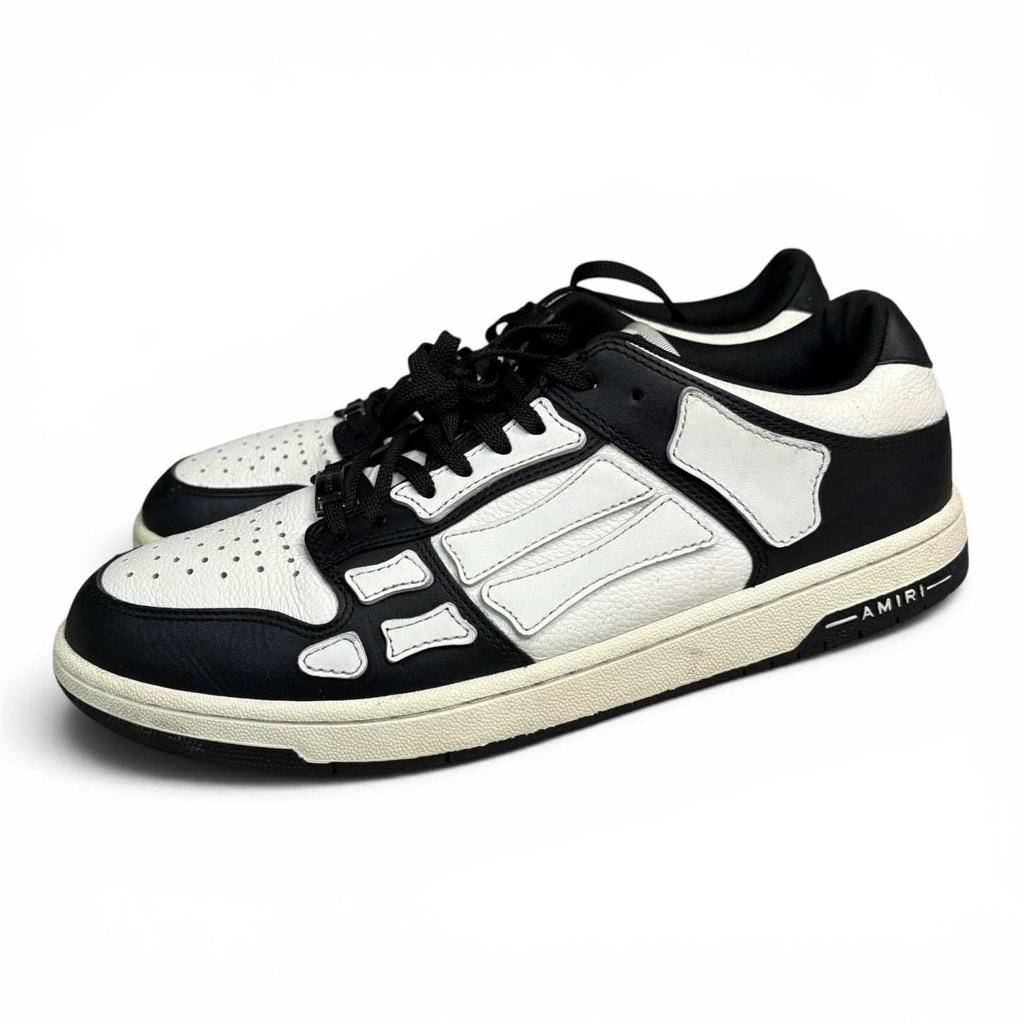 Amiri Skel Top Low Sneakers Black / White | Size 45 (12US)