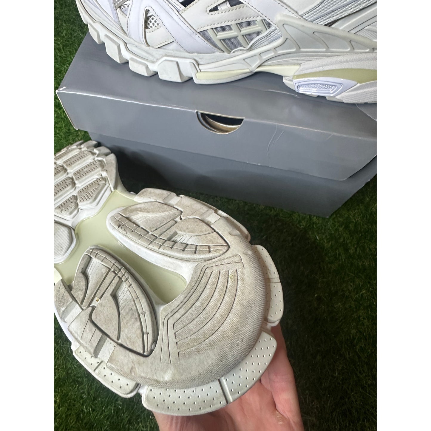 Size 11 - Balenciaga Track 2.0 White Sneakers