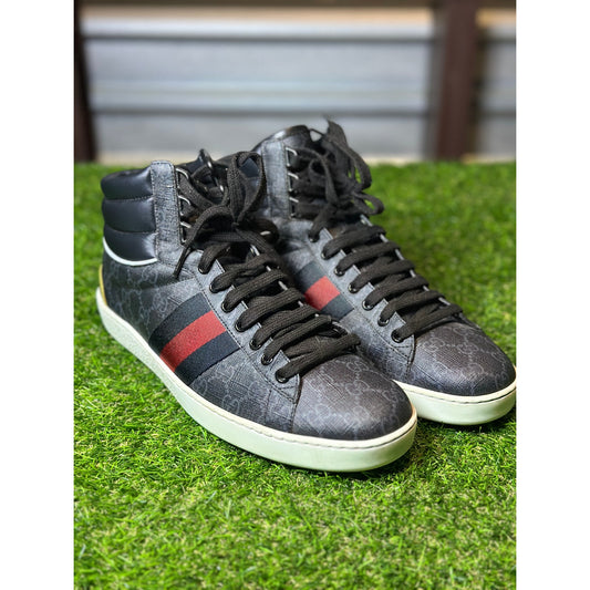 Gucci Ace Monogram GG Hightop Sneakers | Size 10US