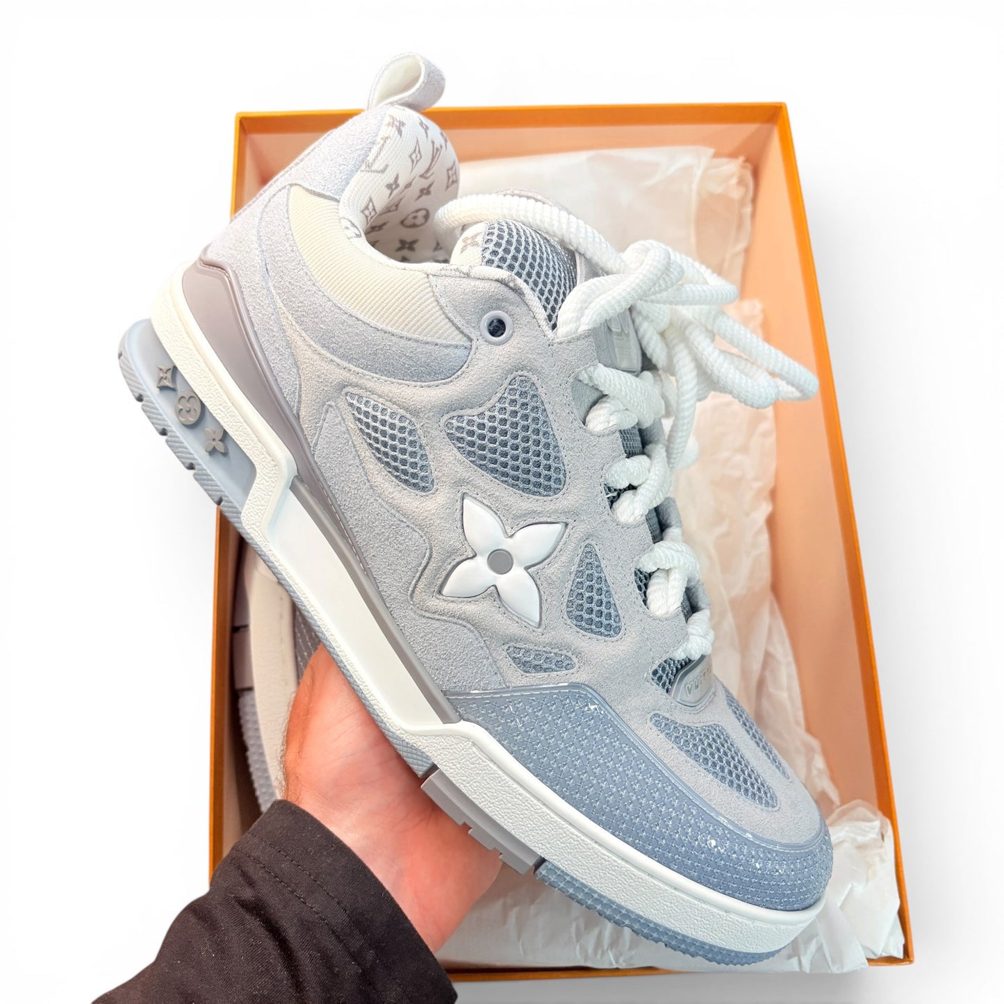 Louis Vuitton LV Skate Blue Grey Sneakers | Size 9LV