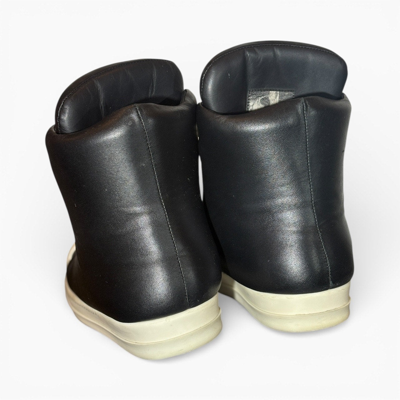 Size 9 - Rick Owen Jumbo Lace Padded Sneakers Black