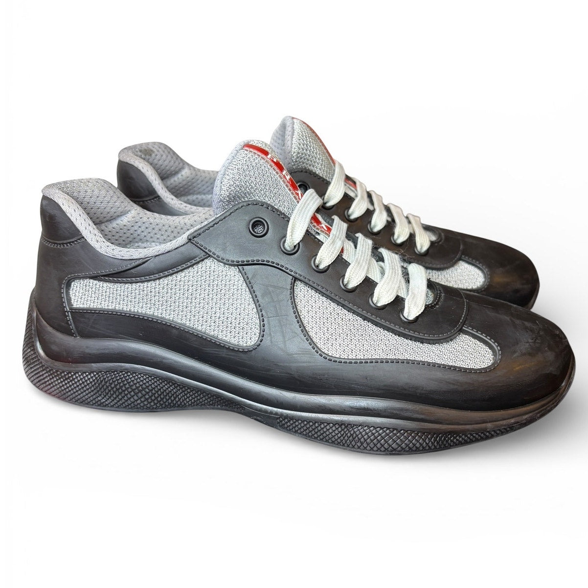 Prada America's Cup Soft Rubber Black Sneakers | Size 41 (8US)