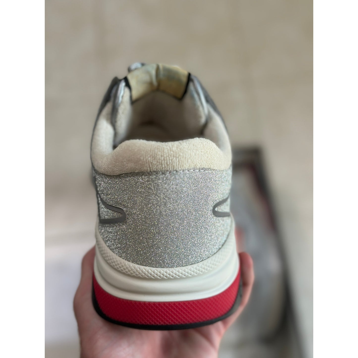 Gucci Men's Ultrapace Glitter Low Top Sneakers | Size 9.5 US