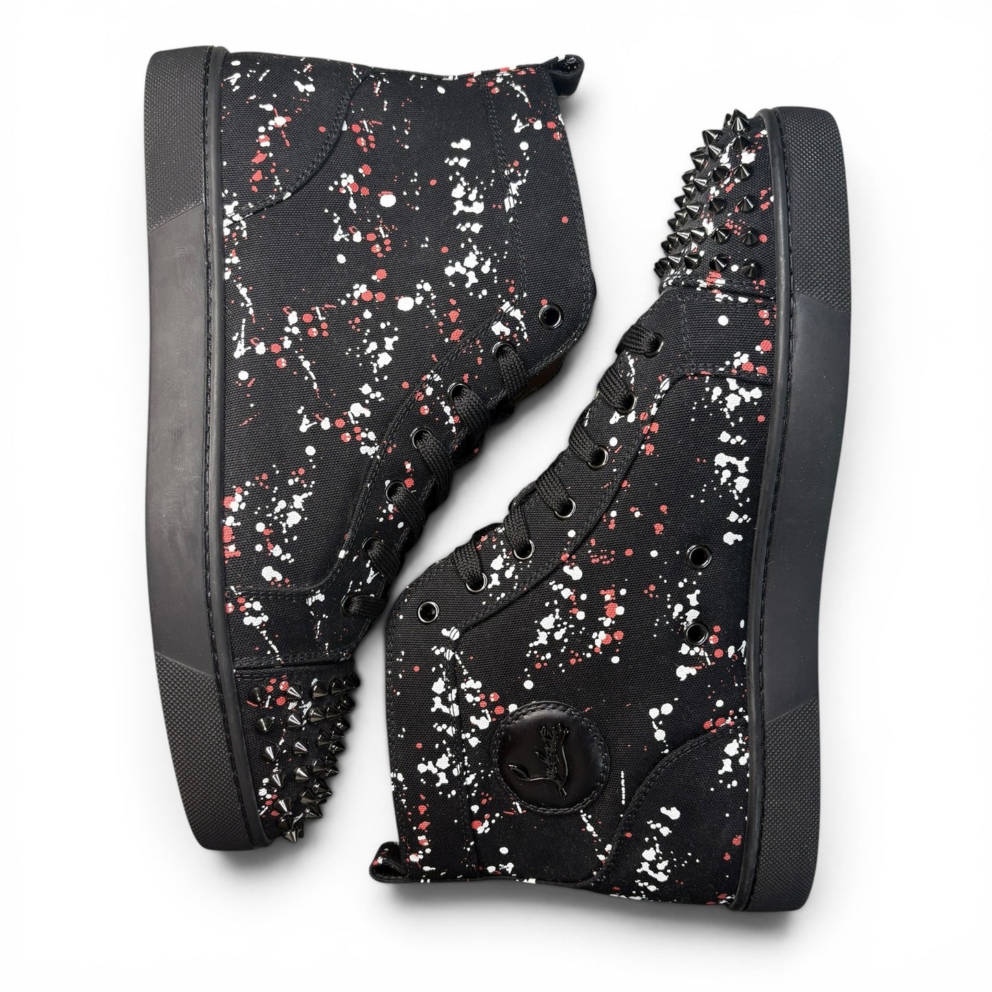 Christian Louboutin Black Paint Splatter Sneakers | 10.5US