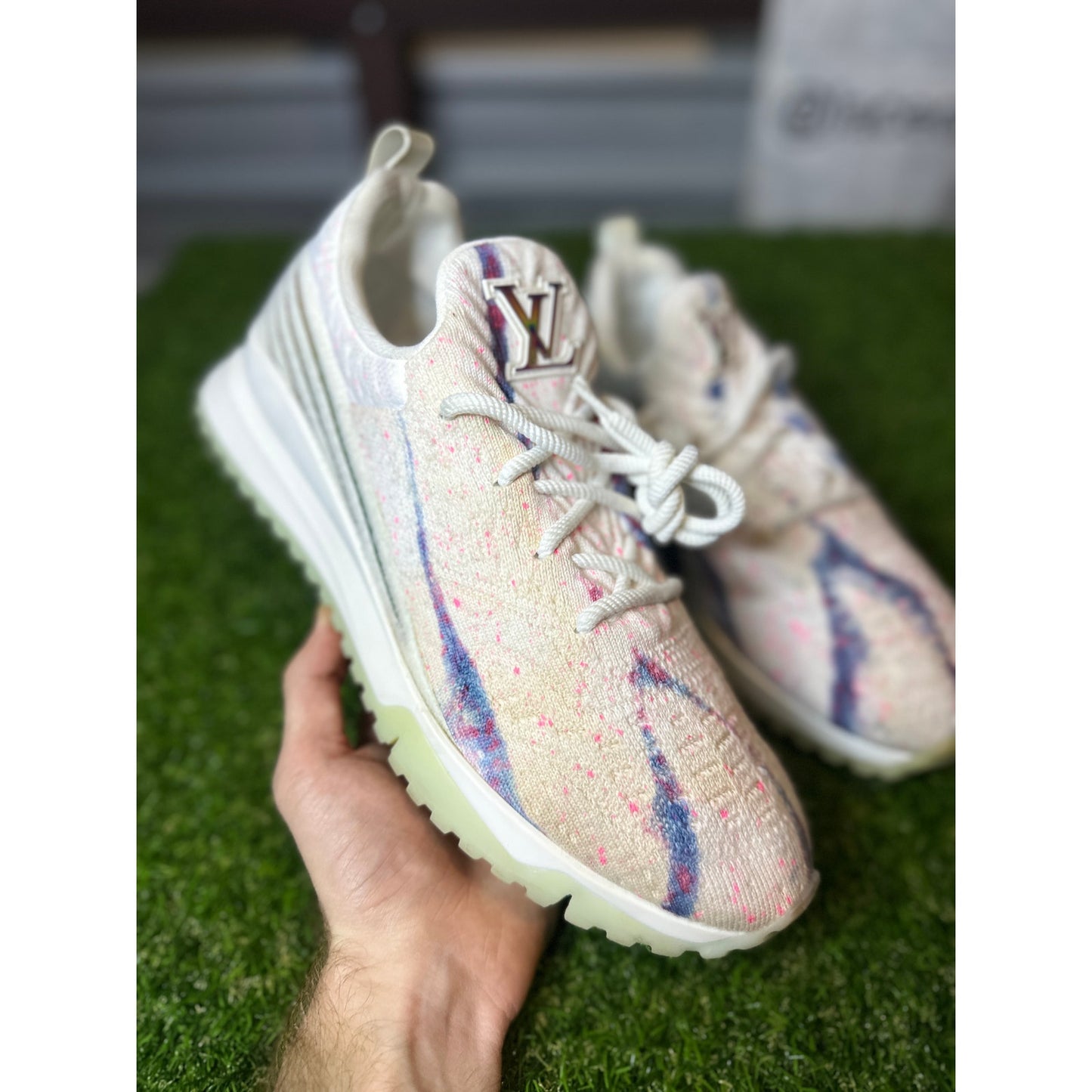 LOUIS VUITTON V.N.R Technical Knit Fabric Sneakers | M 8.5US