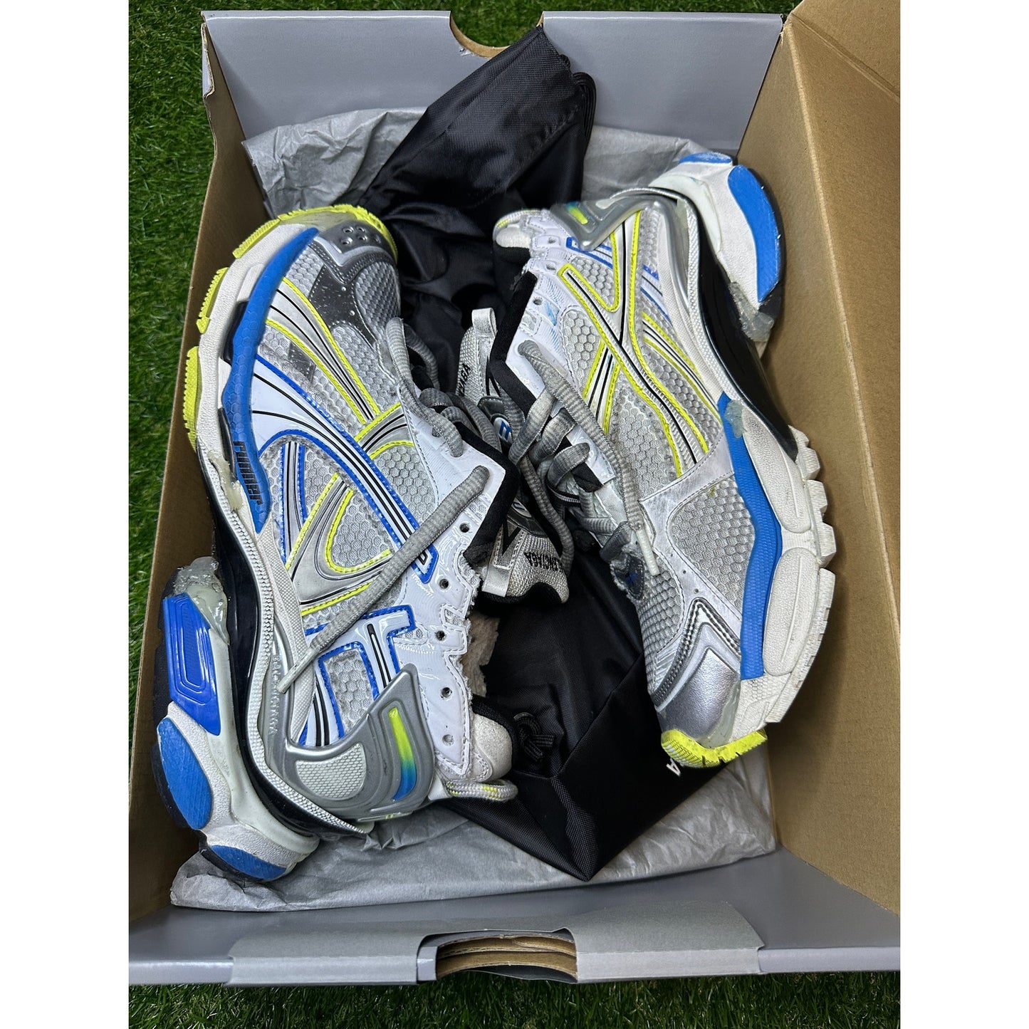 Balenciaga Runner Sneakers Blue/Yellow/White | Size 42EU