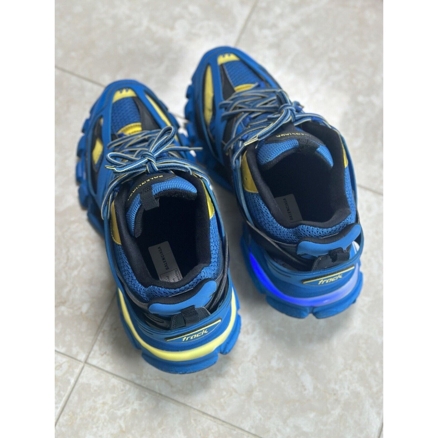 Size 11 - Balenciaga Track LED Sneaker Yellow Blue