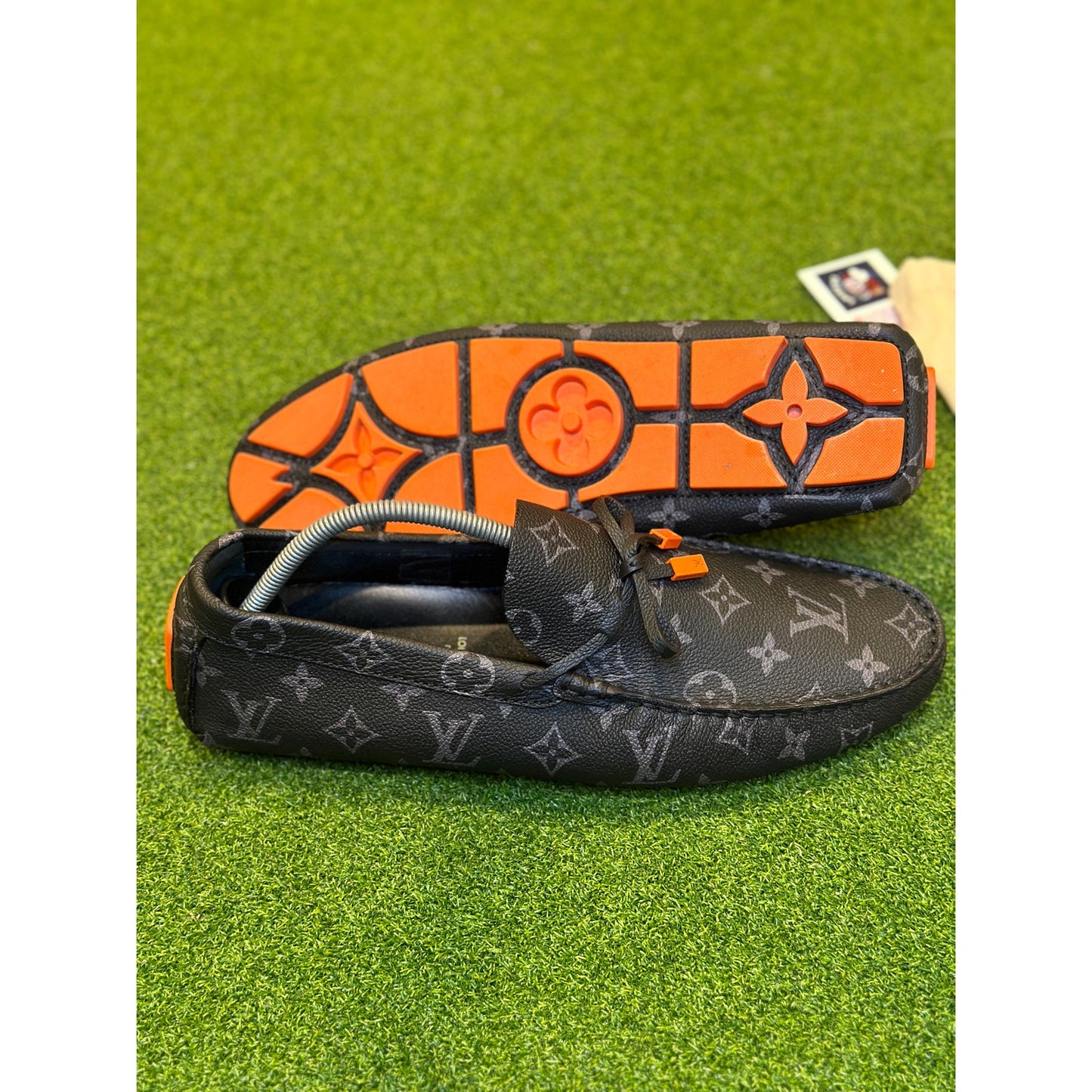 Size 12US - LV Driver Moccasin Orange Black Loafer