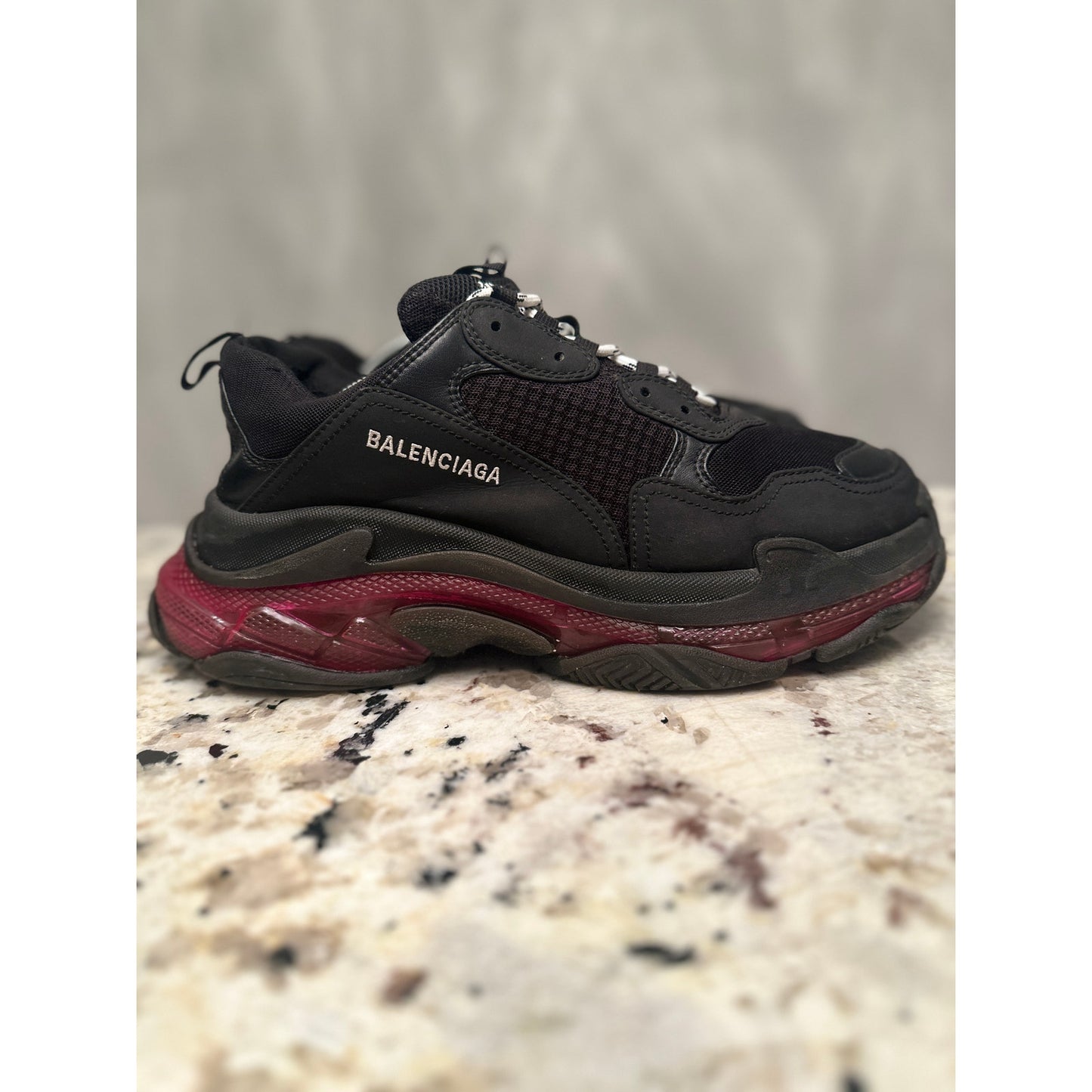 Size 11 - Balenciaga Triple S "Clear Sole" Black