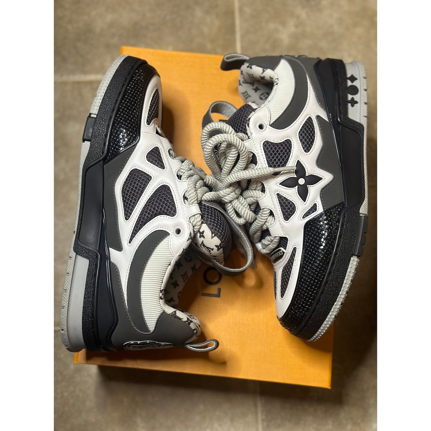 Louis Vuitton LV Skate Sneaker Grey White | Size 7.5UK