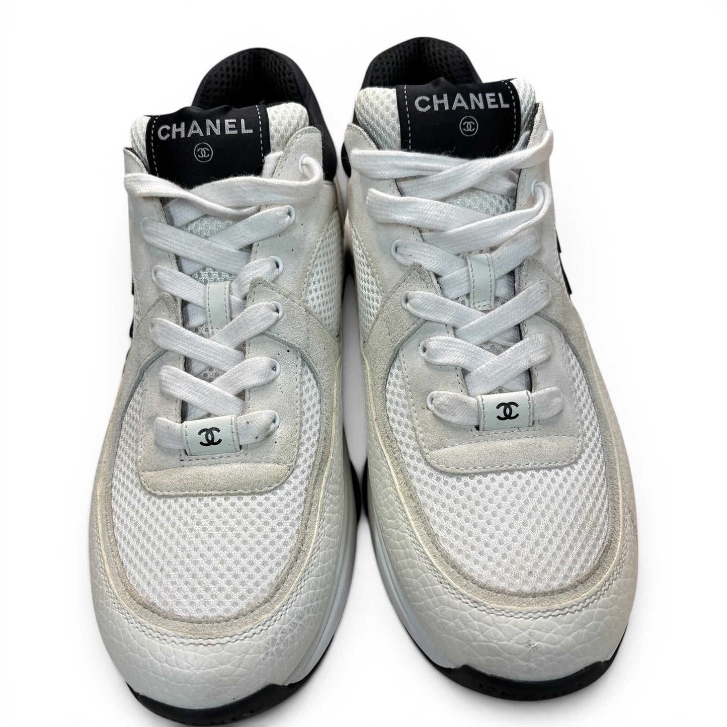 Chanel CC Logo Sneakers White / Black | Size 42(9)