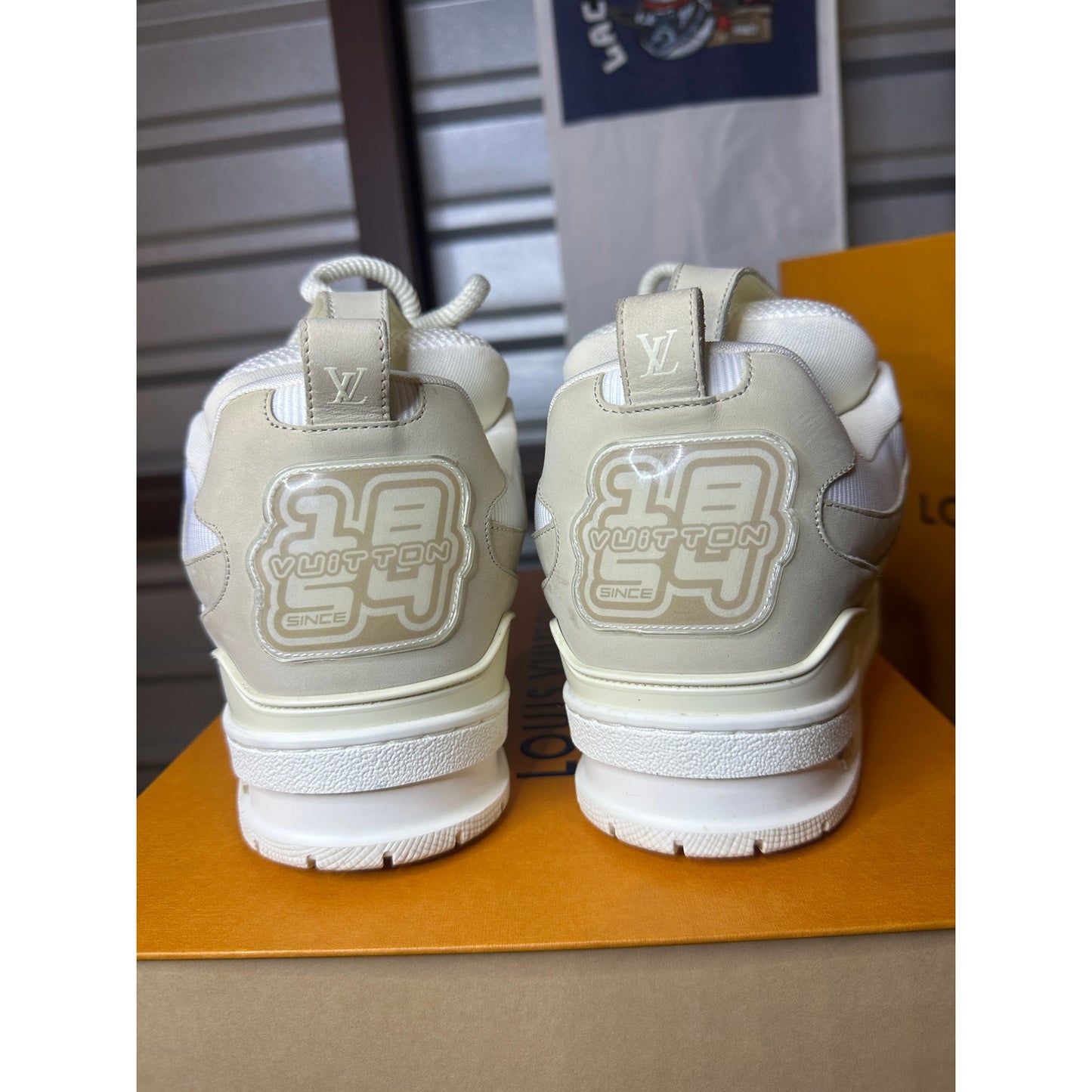 Louis Vuitton LV Skate Sneakers Beige White Leather Suede