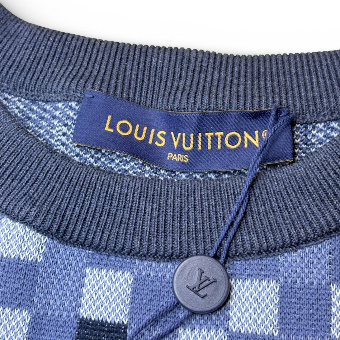 LV 'Lovers' Damoflage Jacquard Pullover | New With Tags