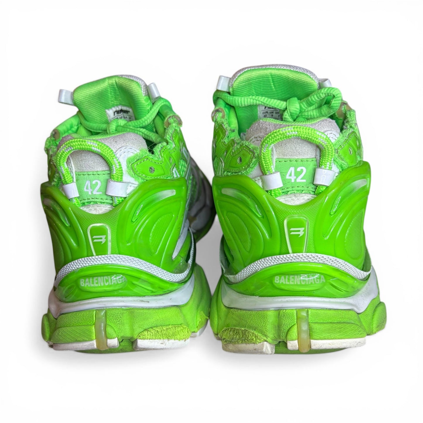 Size 9 - Balenciaga Runner Green White Track Sneakers