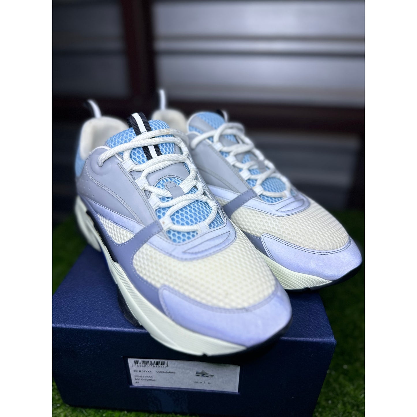 Size 12 - Dior B22 white sky blue sneakers