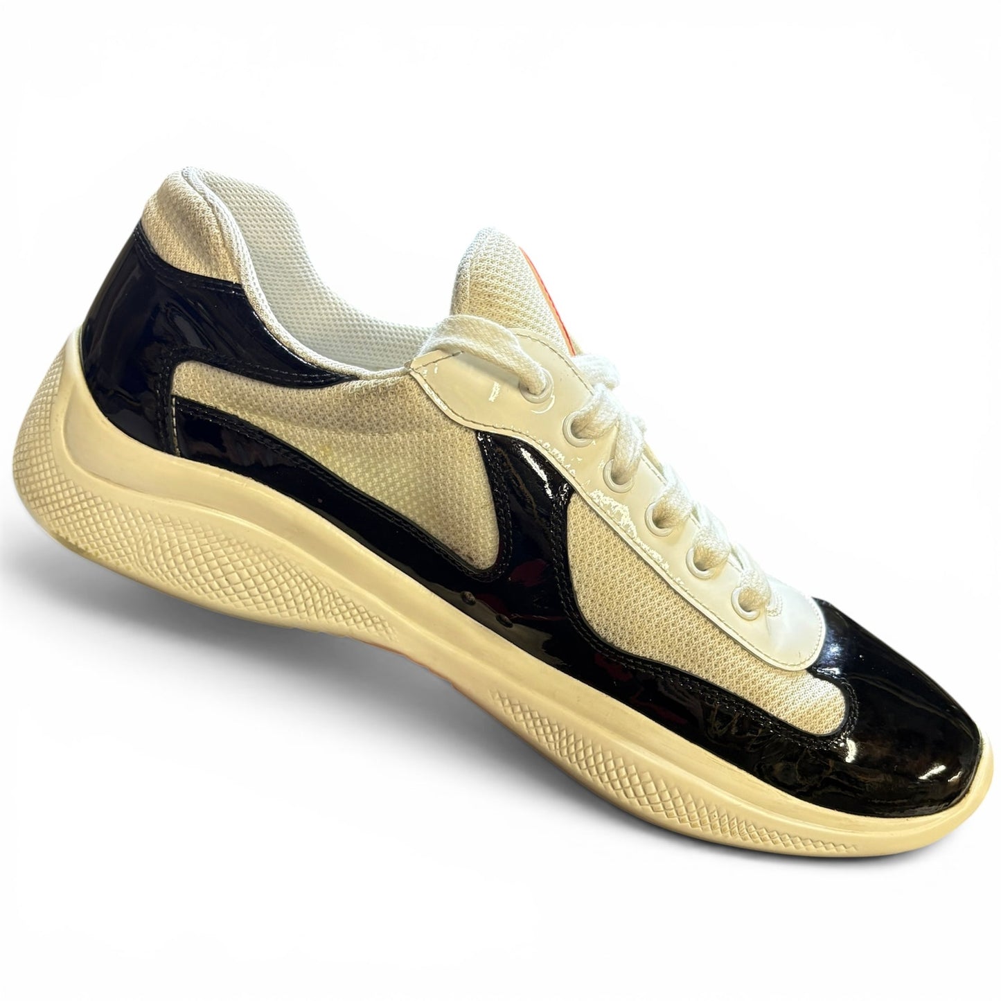 Prada America's Cup Sneakers Black White | Size 9.5UK