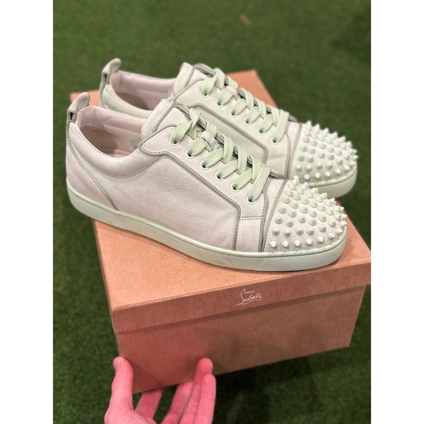 Size 8 - Christian Louboutin Lime Green Lowtop Sneakers