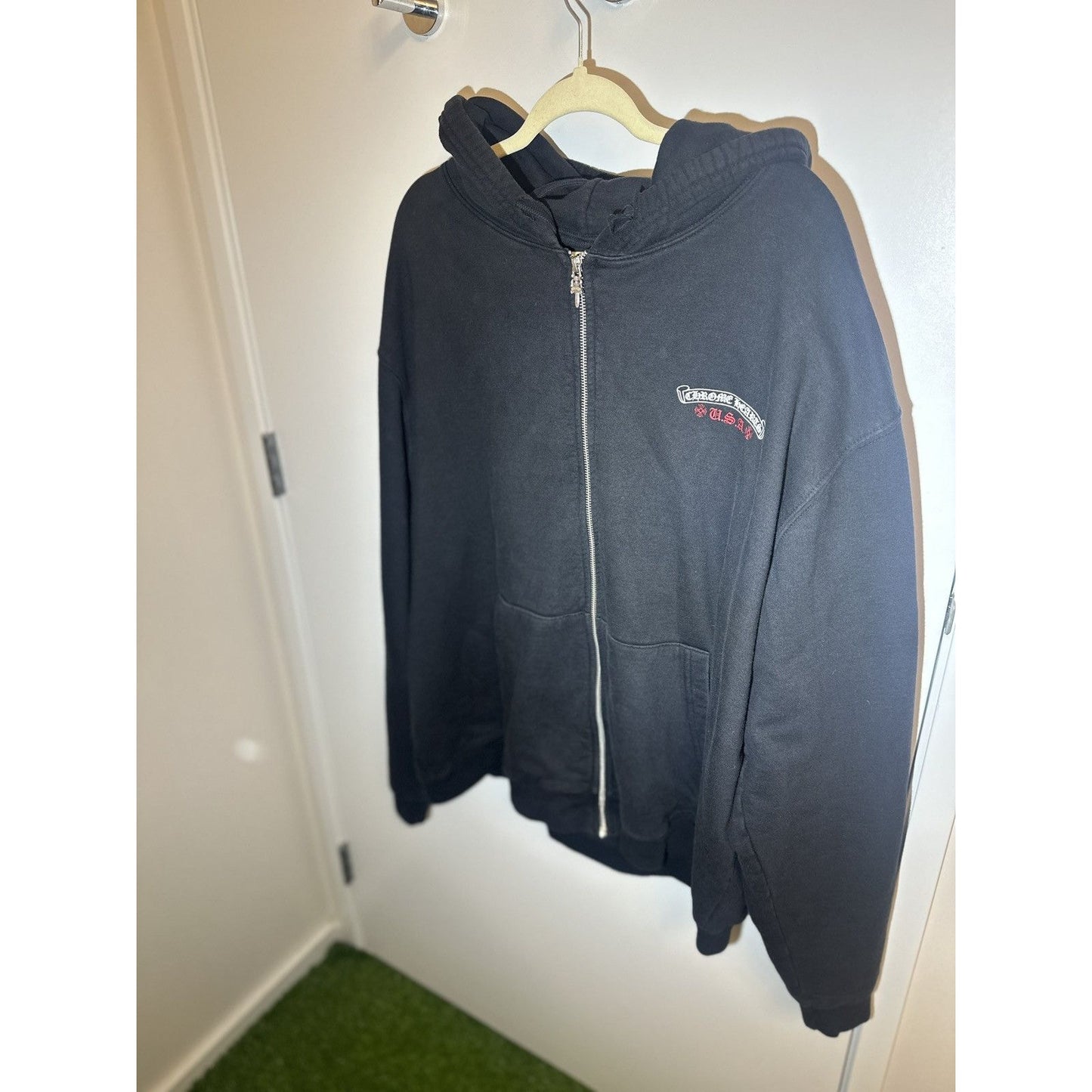 XL - Chrome Hearts USA Flag Zip Up Hoodie