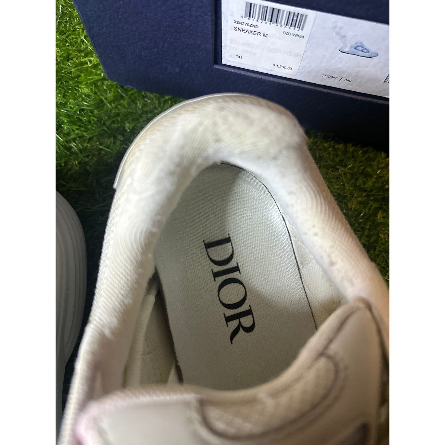 Size 9 - Dior B30 White Men's Mesh Sneakers