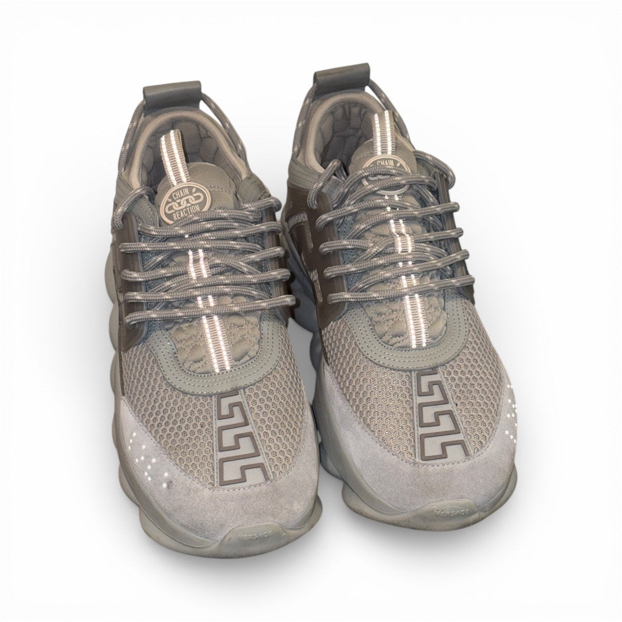 Size 11 - Versace Chain Reaction Gray Sneakers