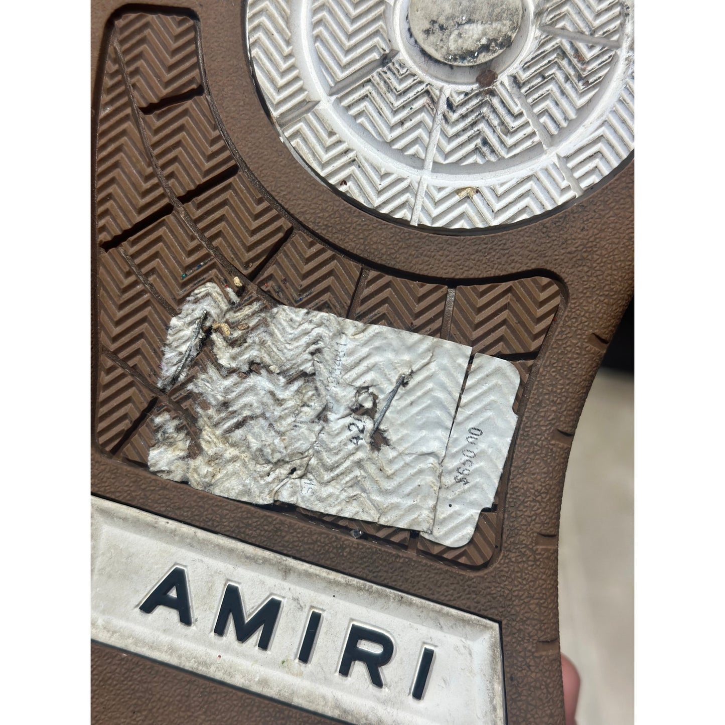 Size 9 - Amiri Mens Classic Low “White Brown”