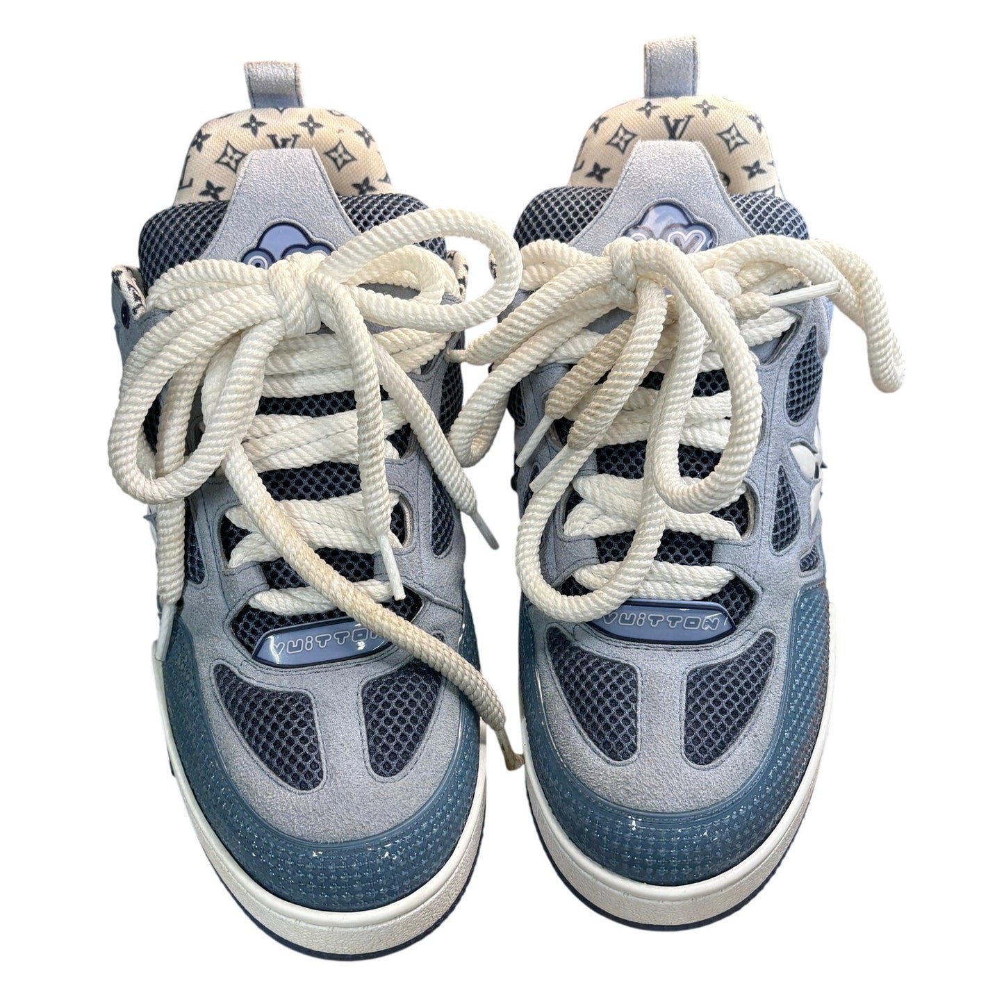 Louis Vuitton LV Skate Sneakers Blue Grey | Size 8LV