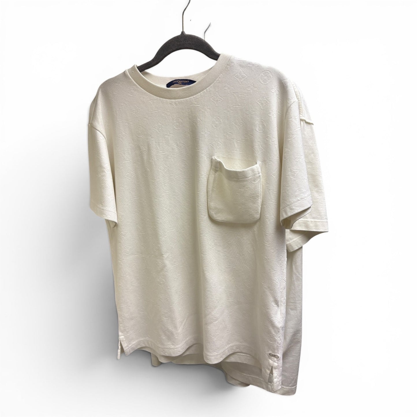 LOUIS VUITTON WHITE MONOGRAM POCKET TEE | SIZE SMALL