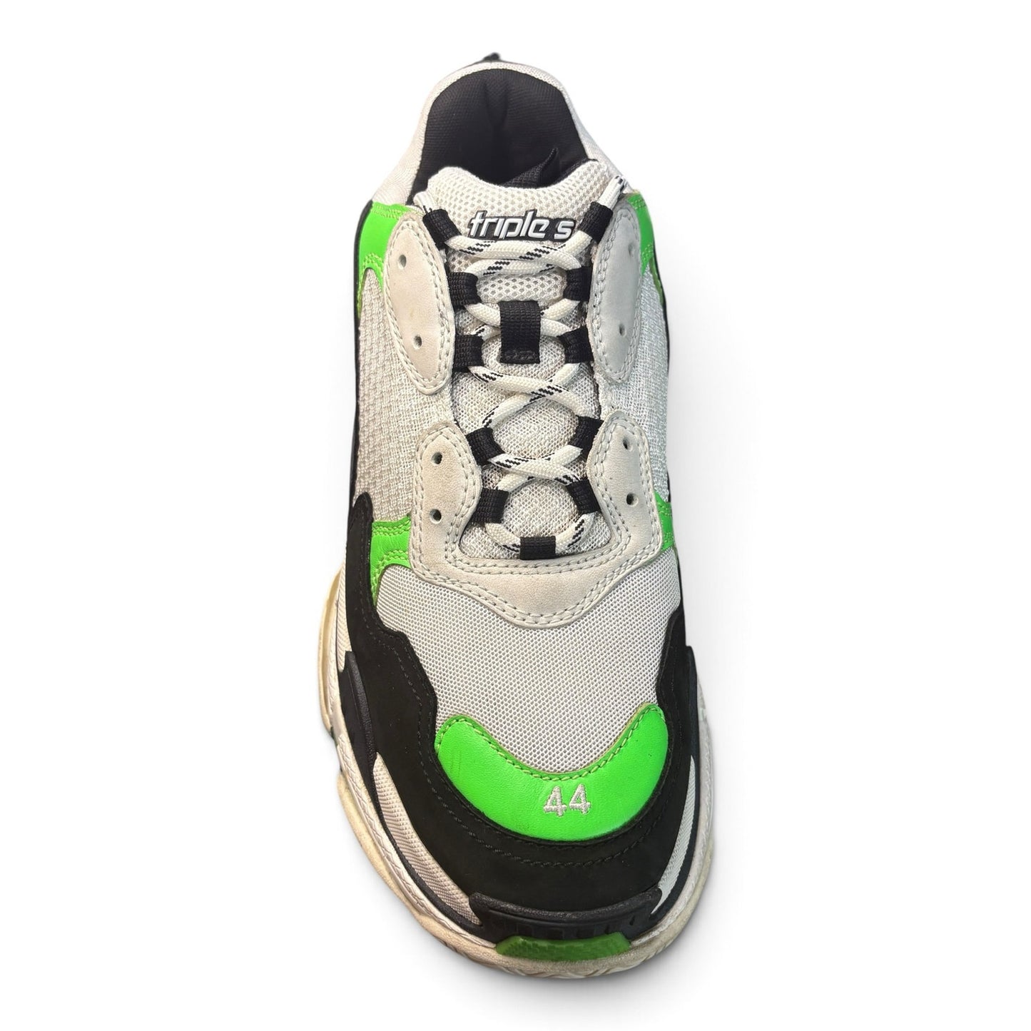 Balenciaga Triple S Black White Green | Size 44(11US)