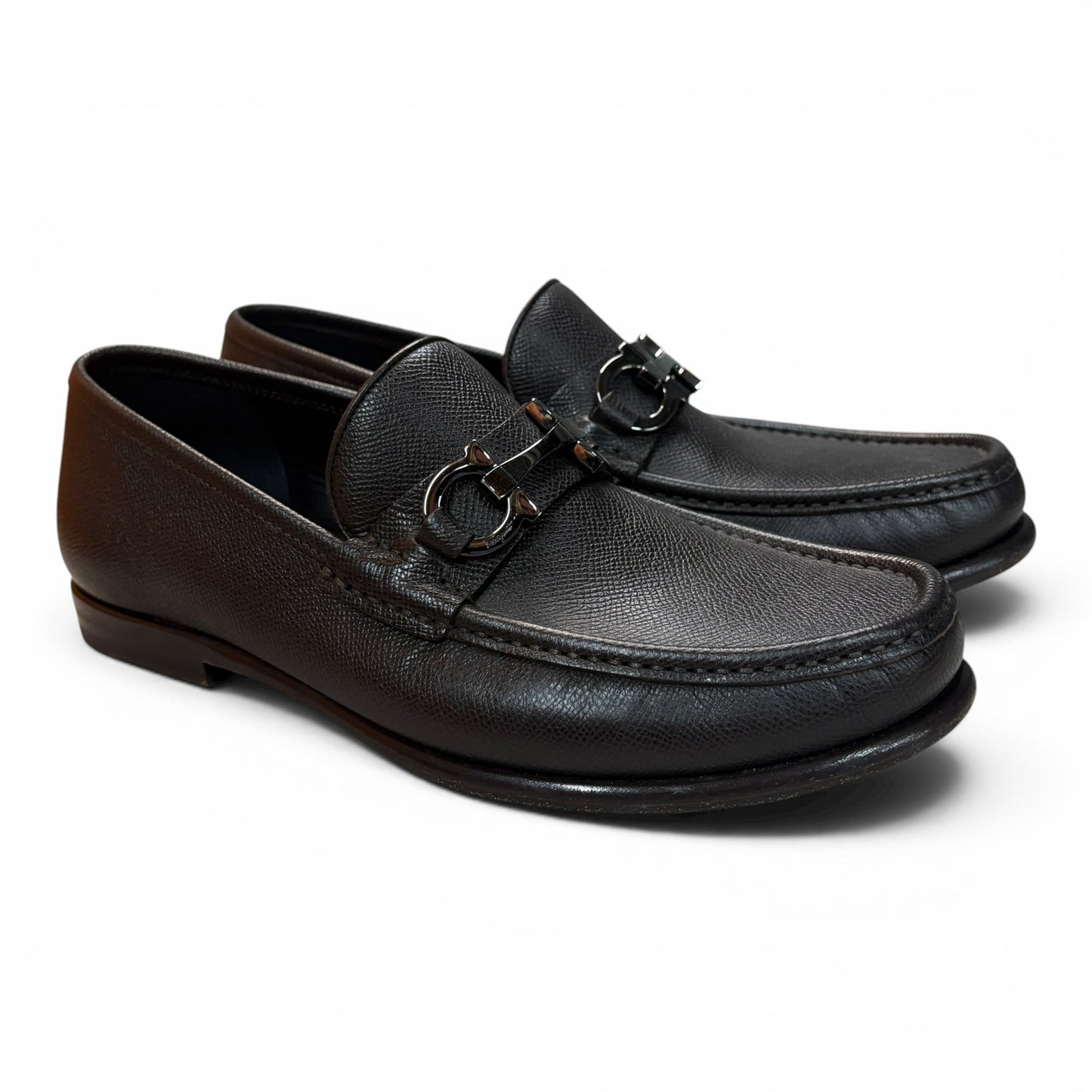 Salvador Ferragamo Gancini Bit Leather Loafer | Size 8.5UK