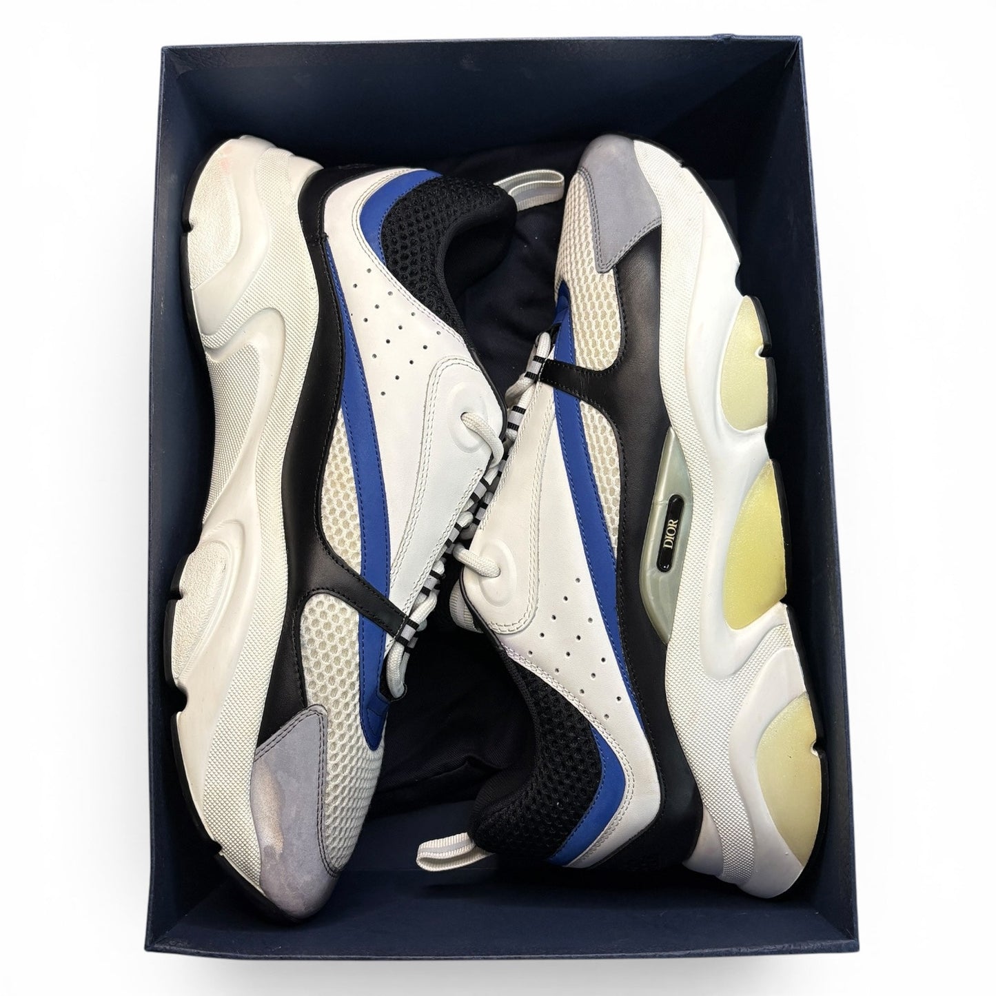 Dior B22 Reflective Low Top Blue Sneakers | Size 47 (14US)