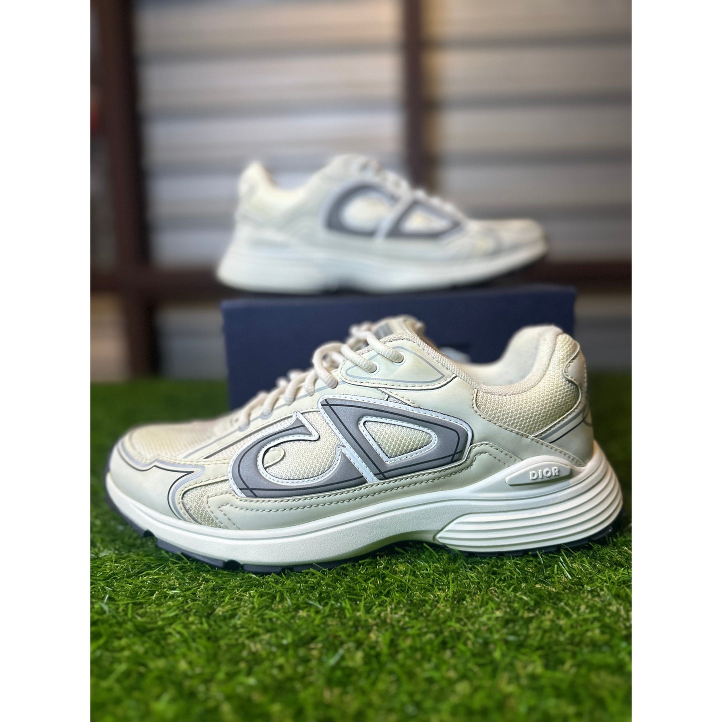 Size 9 - Dior B30 White Men's Mesh Sneakers