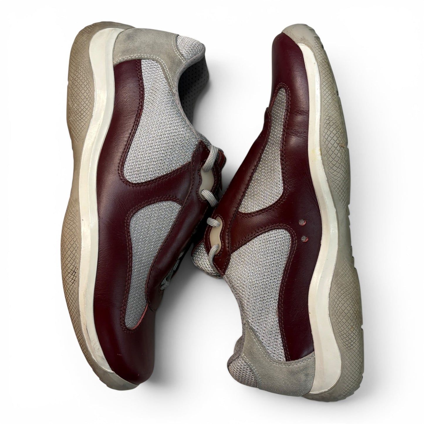 Prada America's Cup Sneakers Red / Grey Suede | Size 9UK