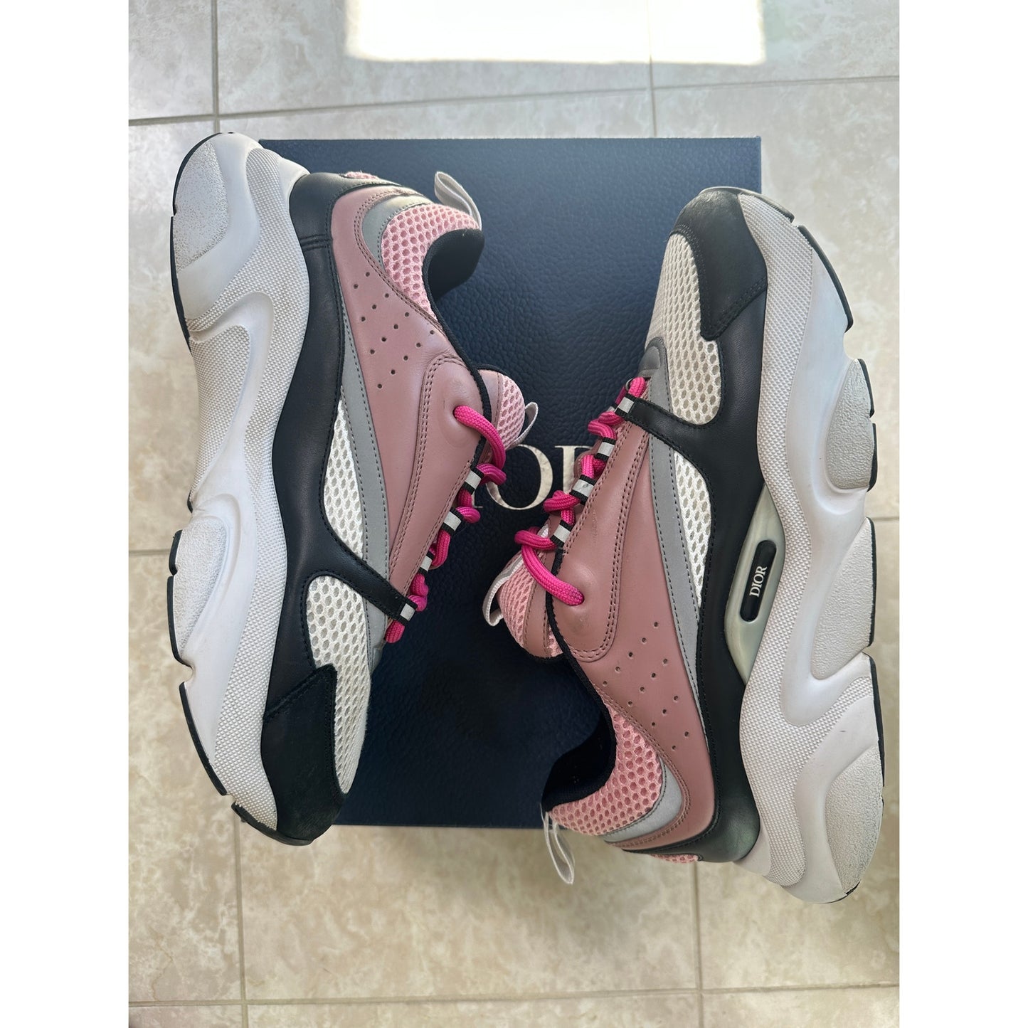 Dior B22 Reflective Low Top Sneaker ‘Pink Black White’ | 9US